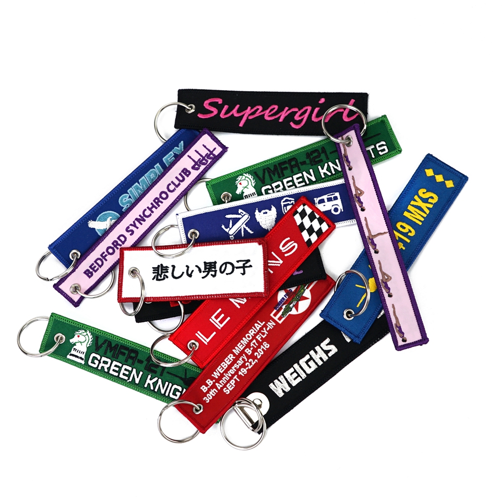 Custom embroidery keychain custom embroidered keychain Igingle