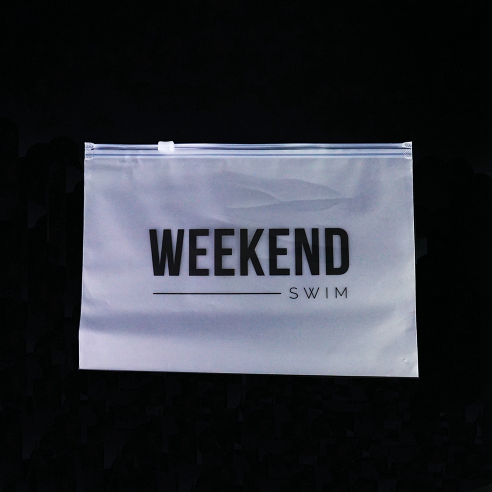 Custom Heavy Plastic frosted zip lock bags with logo