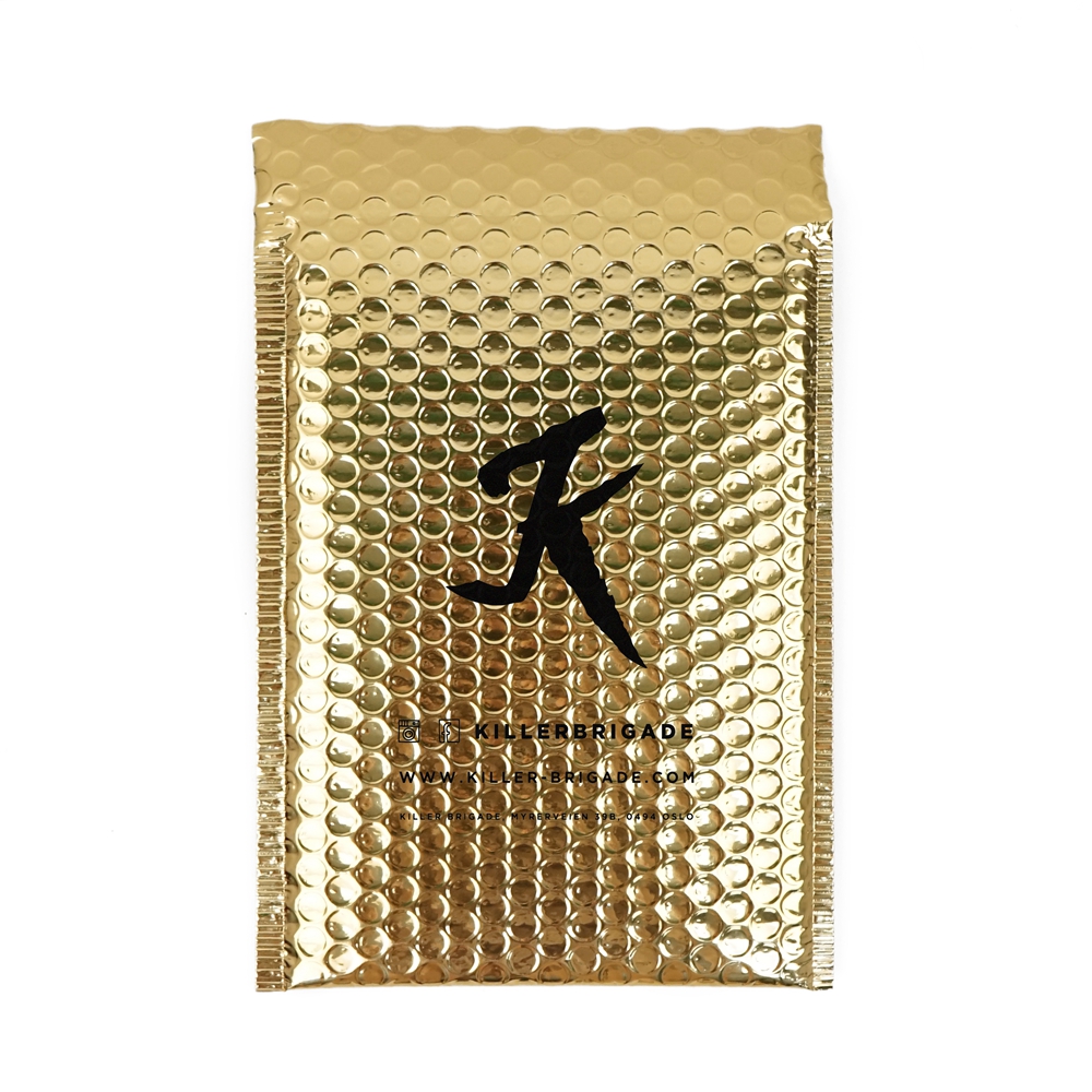 Custom Gold metallic Bubble mailer with logo